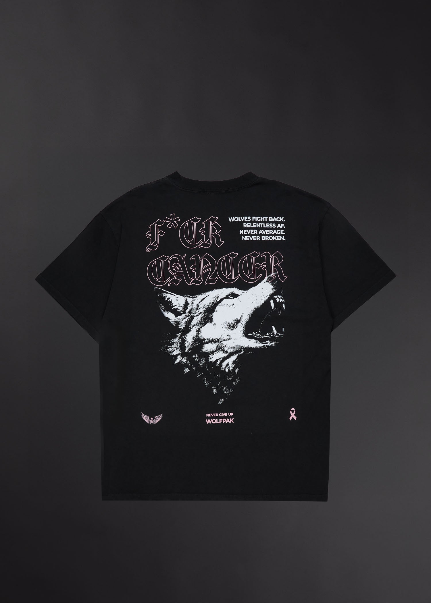 Never Give Up Cancer Awareness Graphic Tee