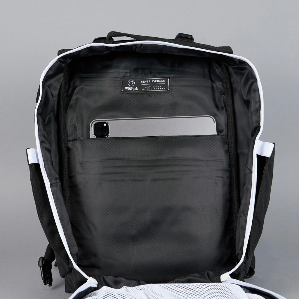 35L Backpack Alpha Black White Accents