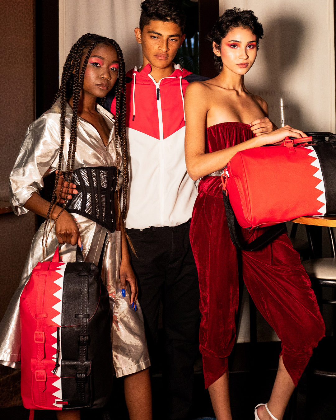 VERTICAL SHARK CUT & SEW DUFFLE