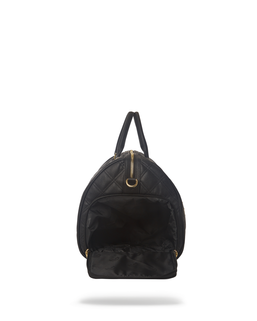 NOIR QUILT GOLD CHAIN SHARK DUFFLE