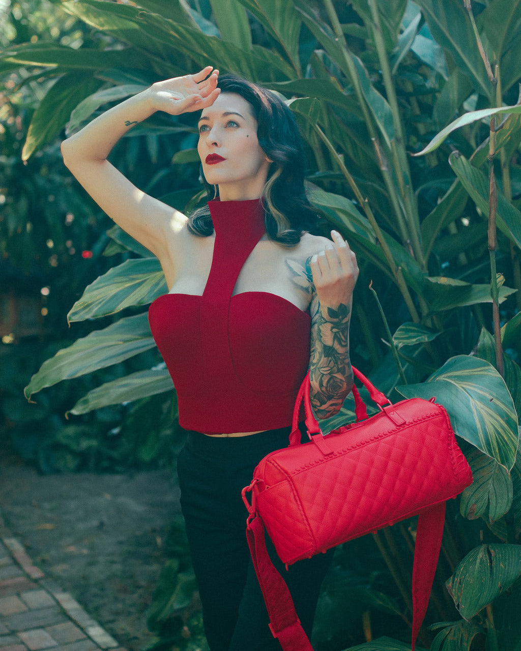 RED RIVIERA MINI DUFFLE