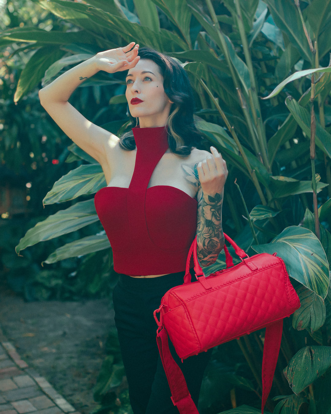 RED RIVIERA MINI DUFFLE