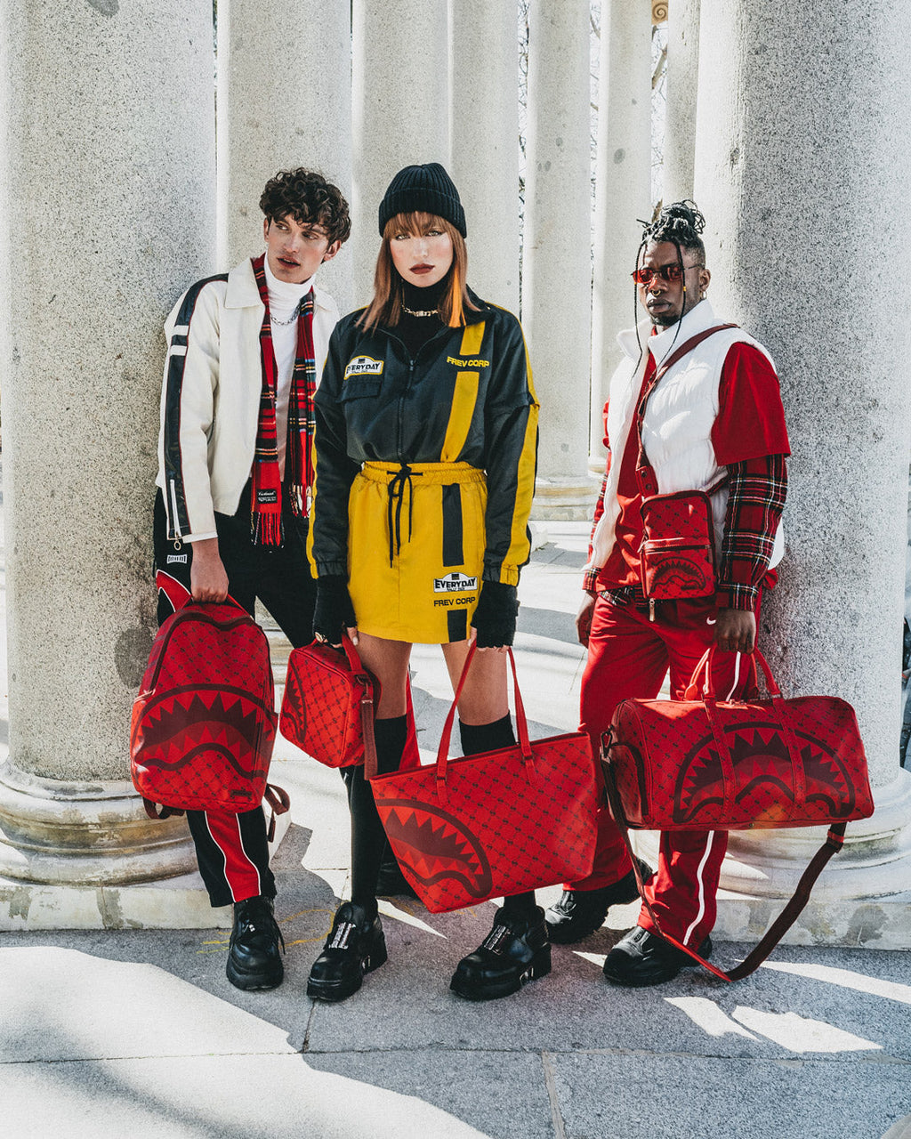 MONEY PATTERN BRICK DUFFLE