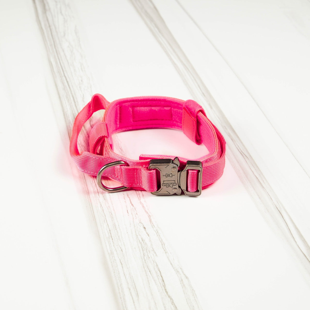 Tactical Nylon Dog Collar Neon Pink
