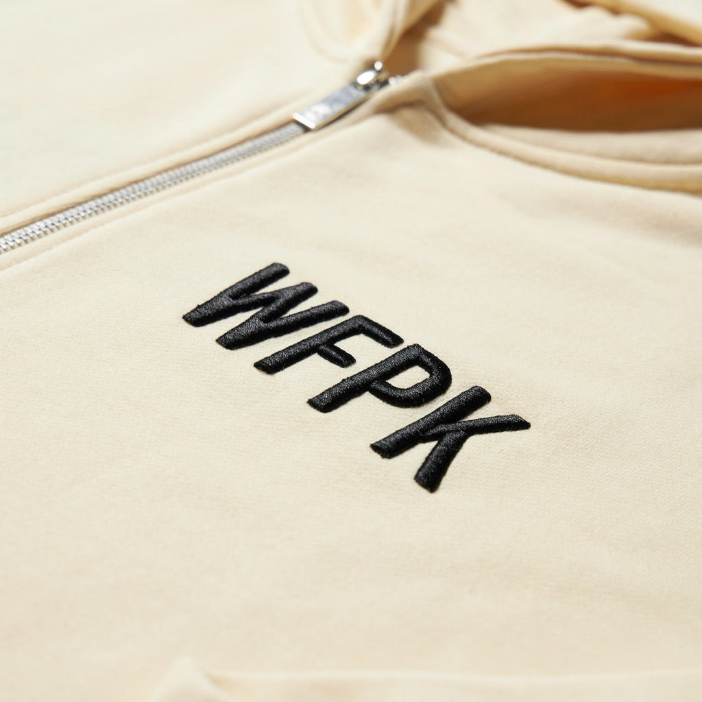 Cream Zip Up Hoodie
