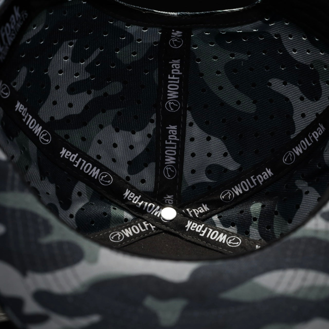 Flat Bill Snapback Hat Gunmetal Camo