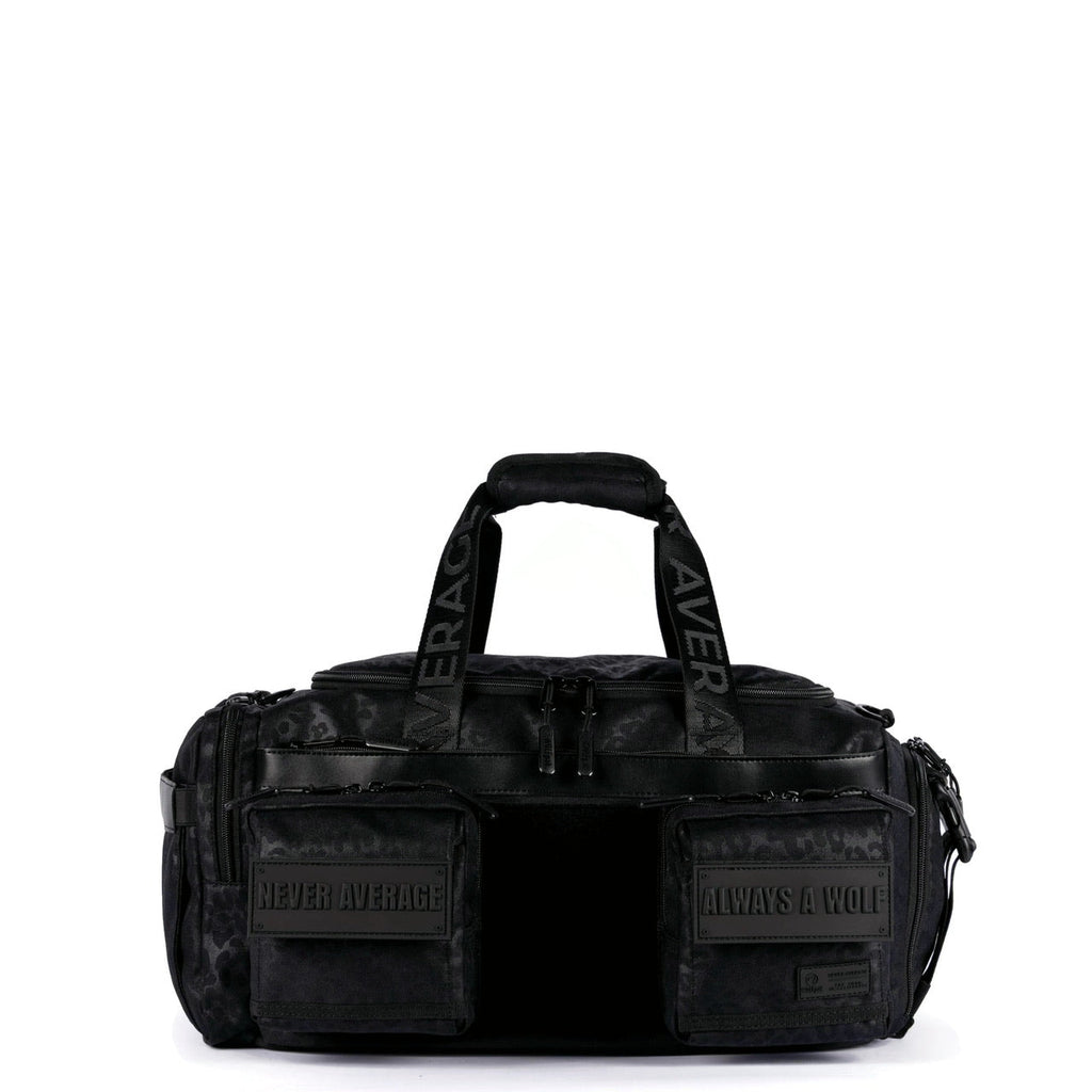 30L Perfect Duffle Bag Black Leopard