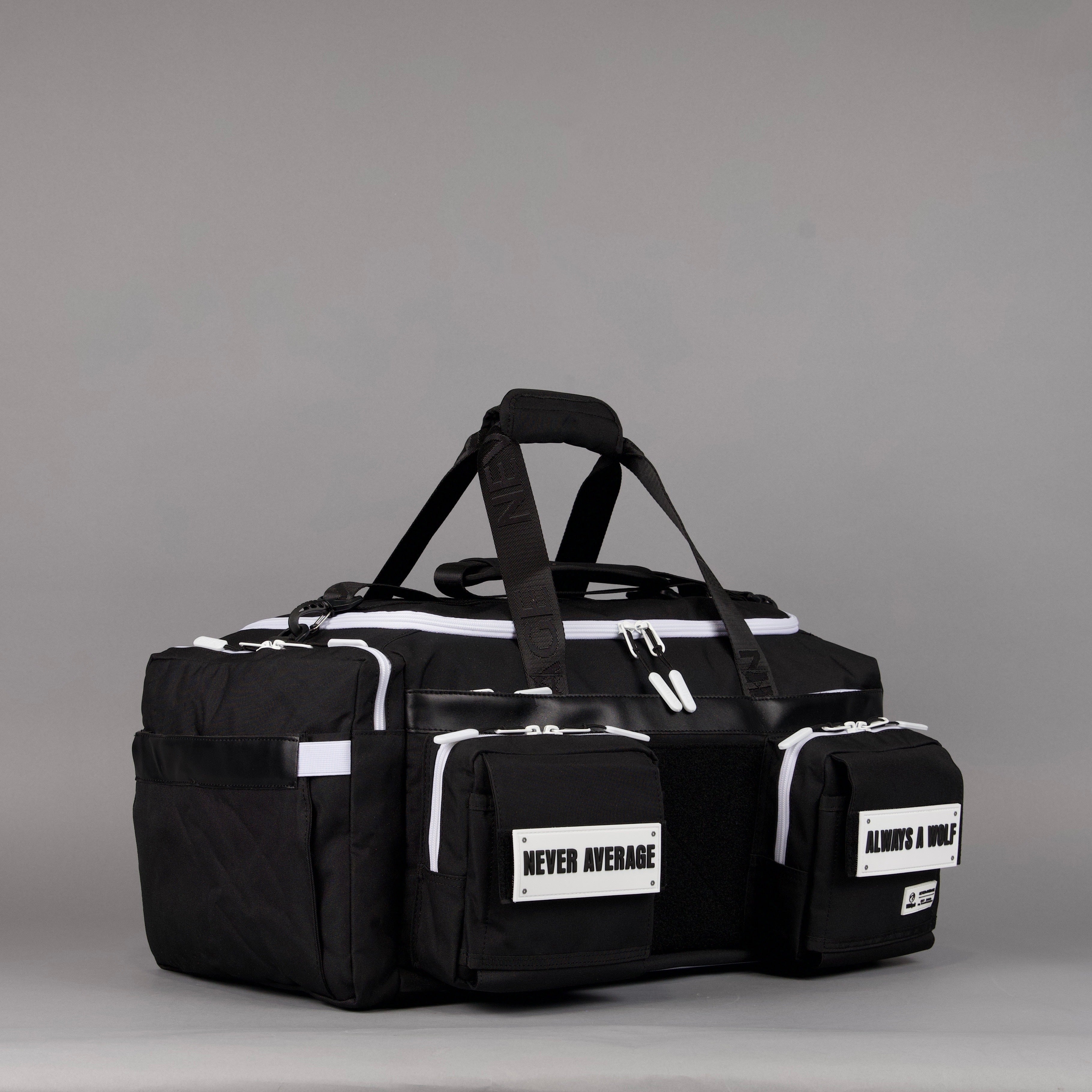 40L Ultimate Duffle Bag Alpha Black White Accents