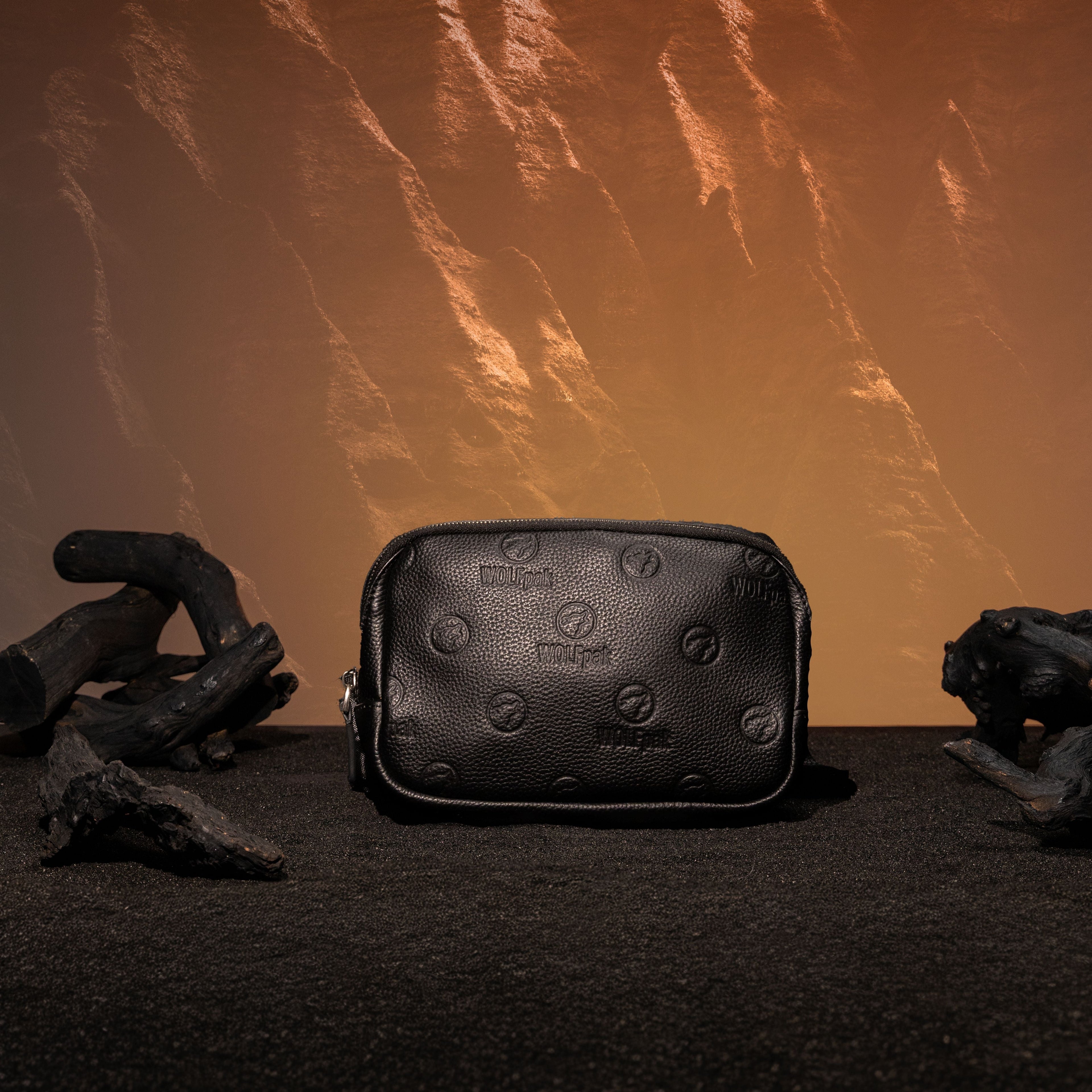 Crossbody Pack Black Luxury Leather