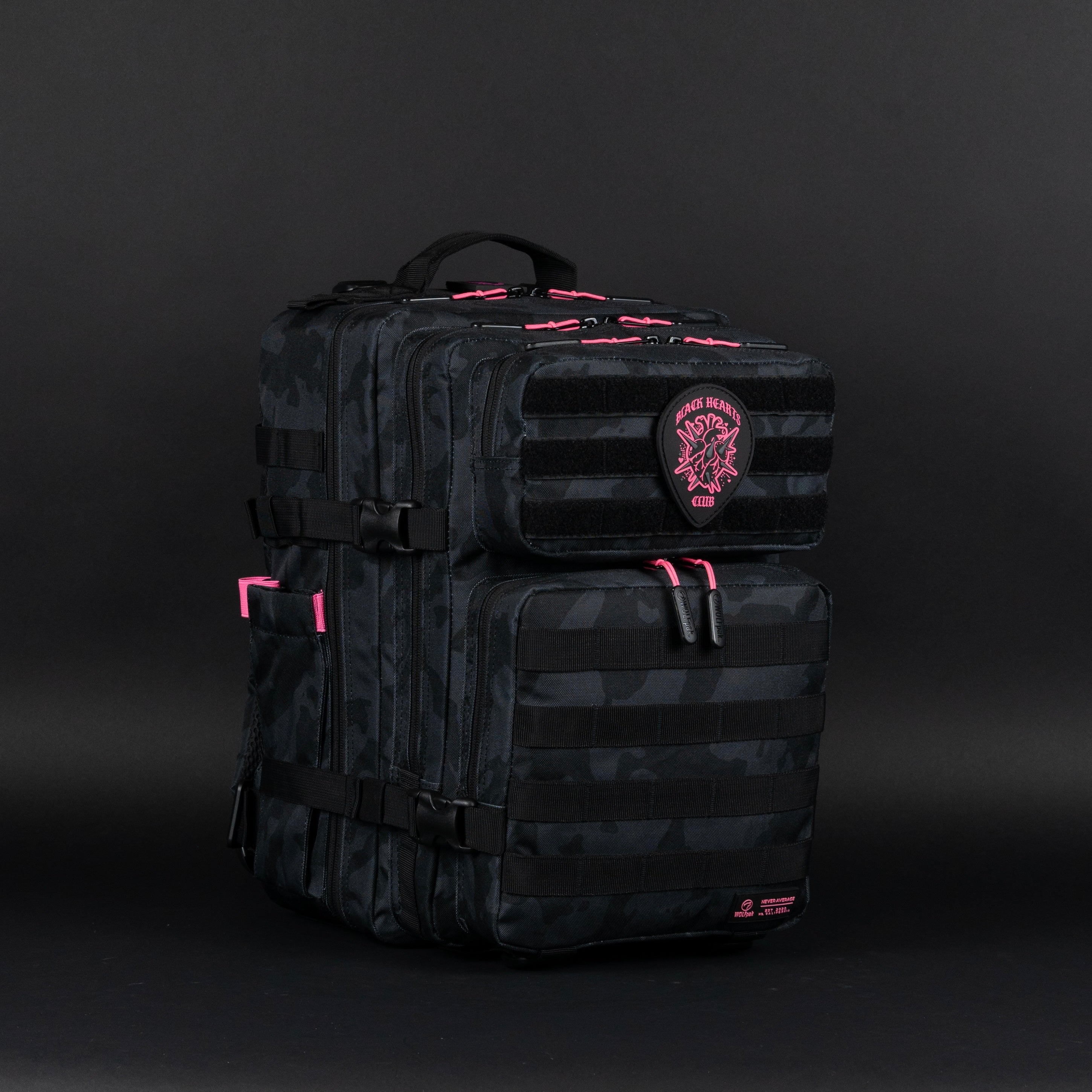 35L Backpack Black Hearts