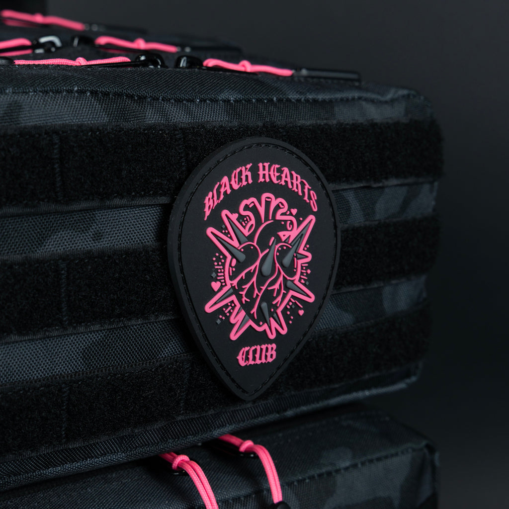 25L Backpack Black Hearts