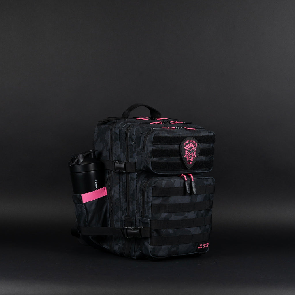 25L Backpack Black Hearts