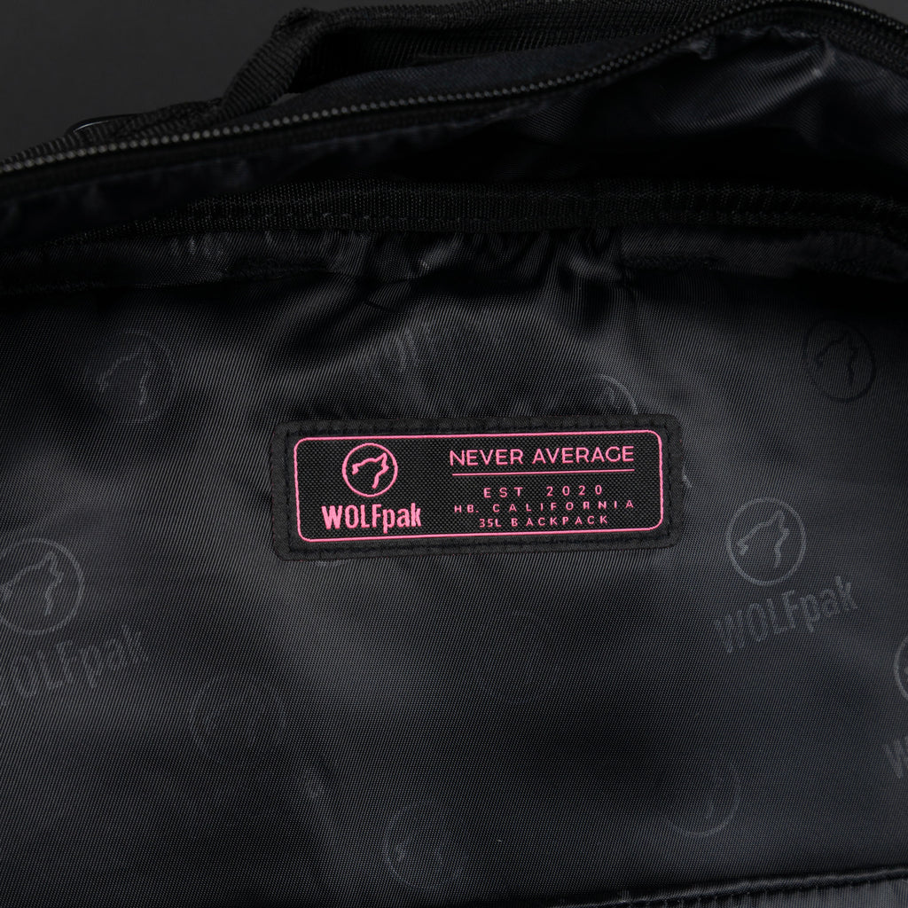 35L Backpack Black Hearts