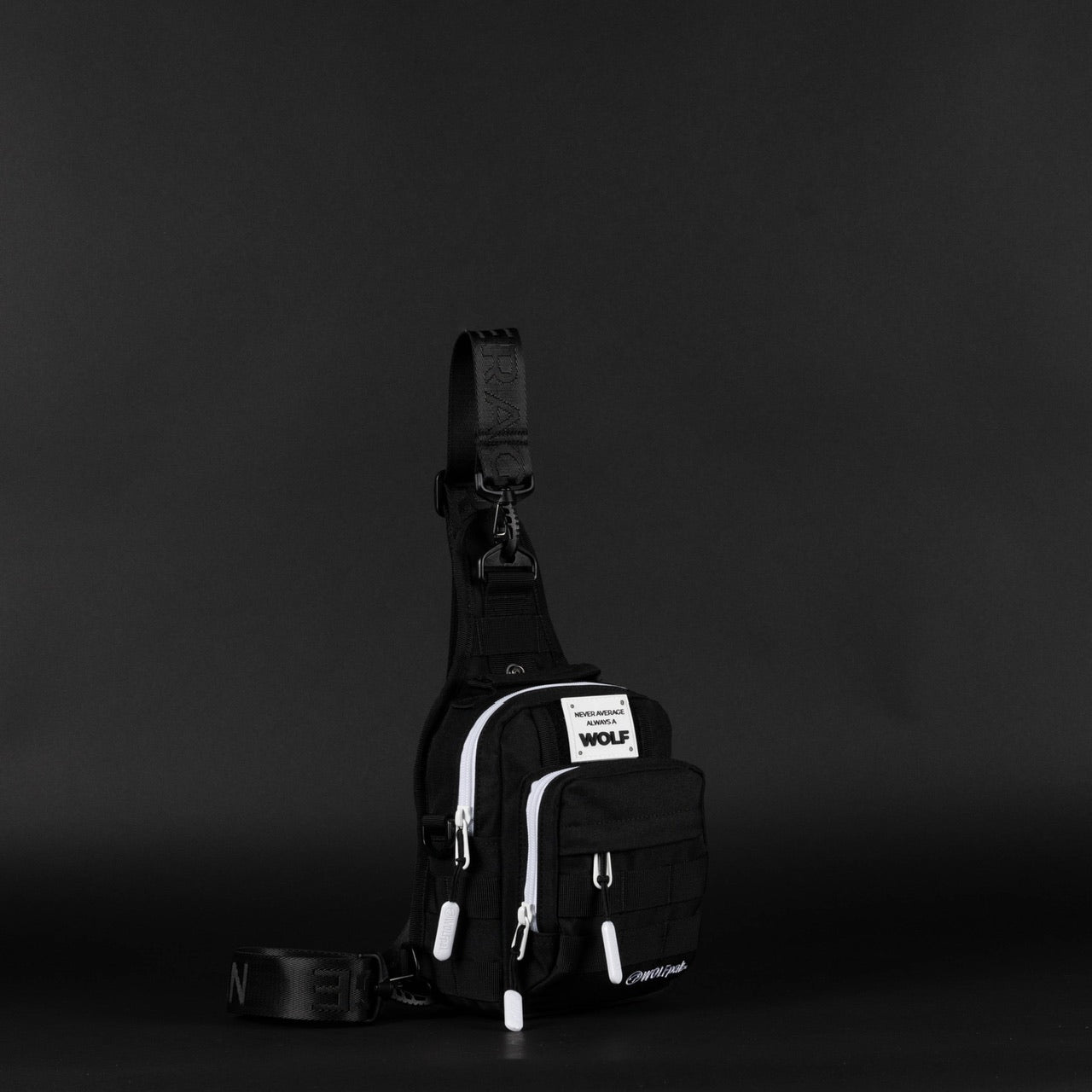 4L Mini Tactical Sling Bag Alpha Black White Accent