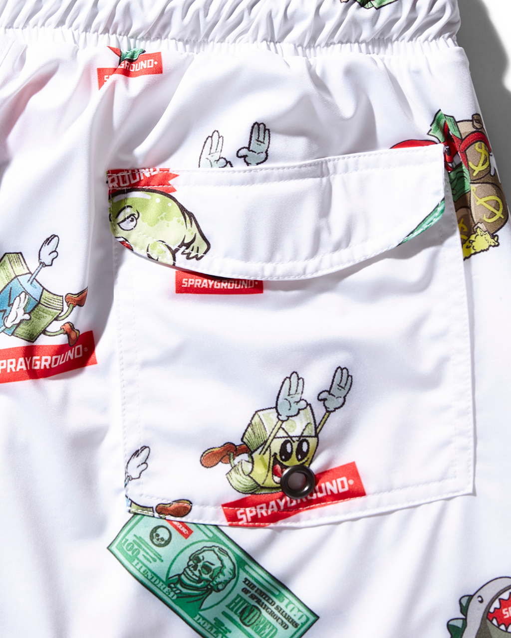 PATCH ALL-IN CORTO SWIM TRUNKS (WHITE)