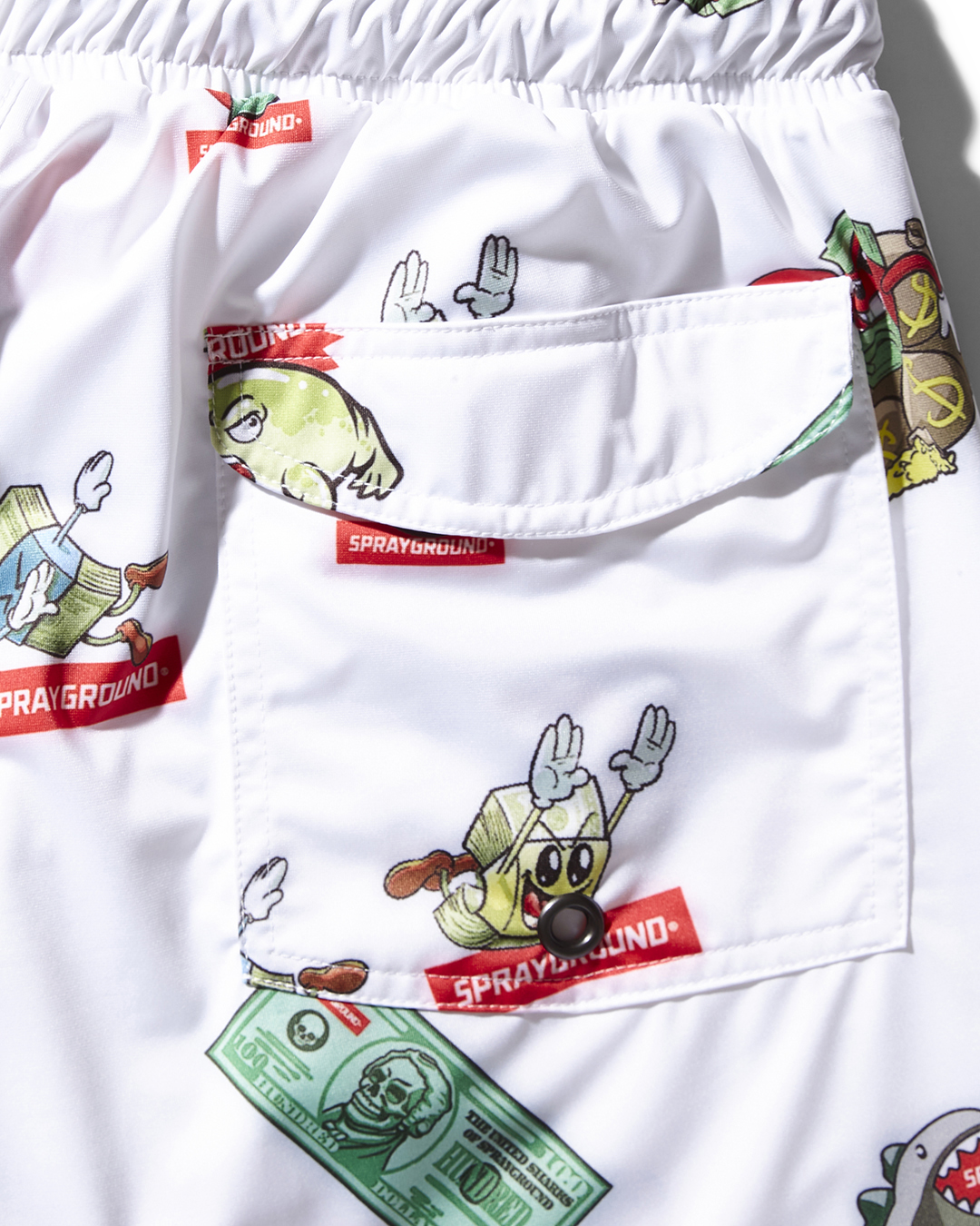 PATCH ALL-IN CORTO SWIM TRUNKS (WHITE)