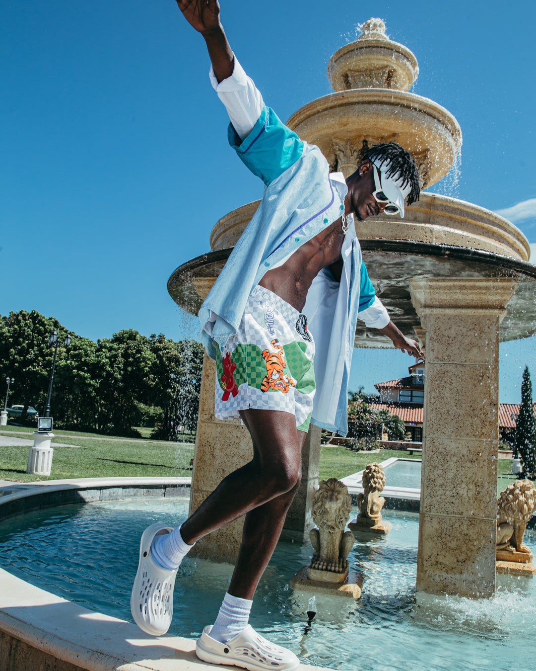 WTF ART SHOTO SWIM TRUNKS