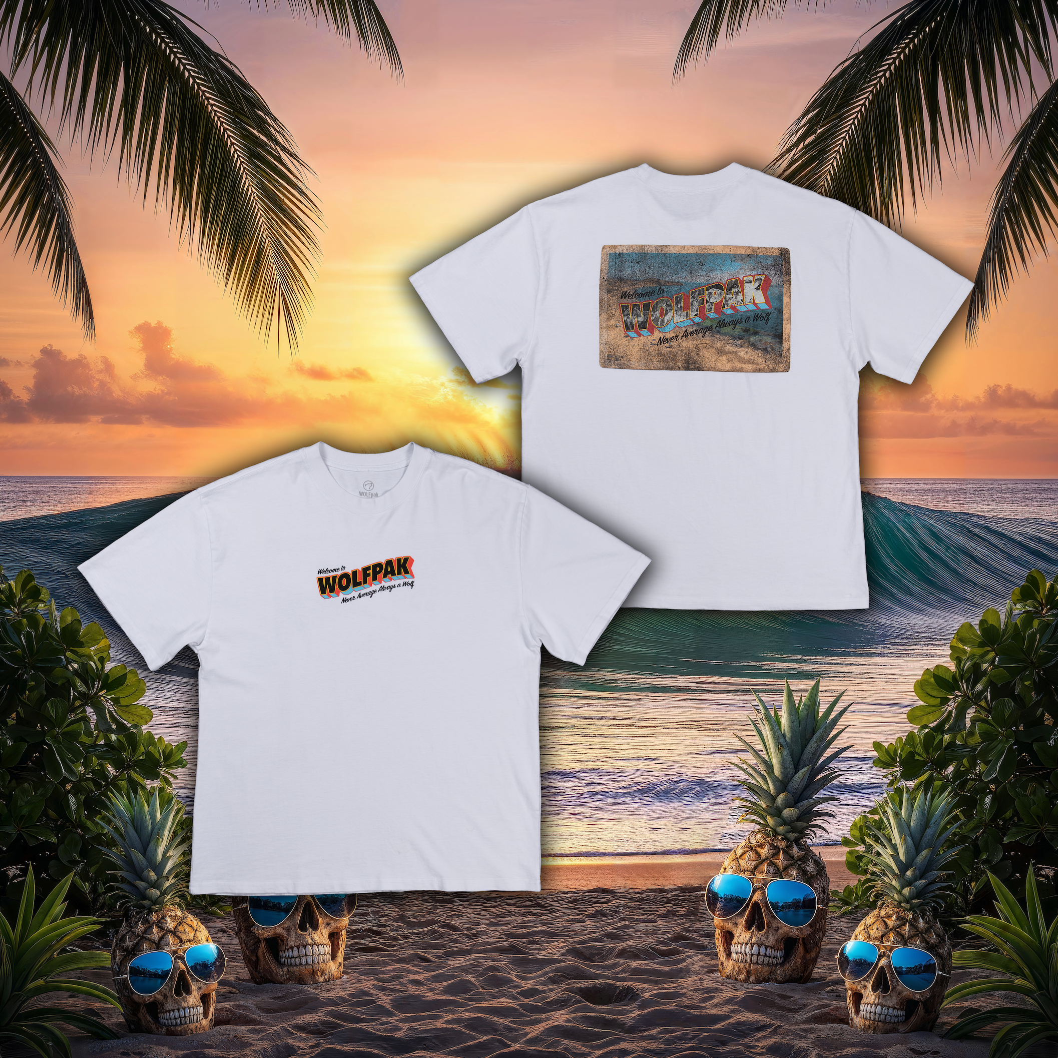 Welcome To WOLFpak Graphic T-Shirt Tropical Rebellion