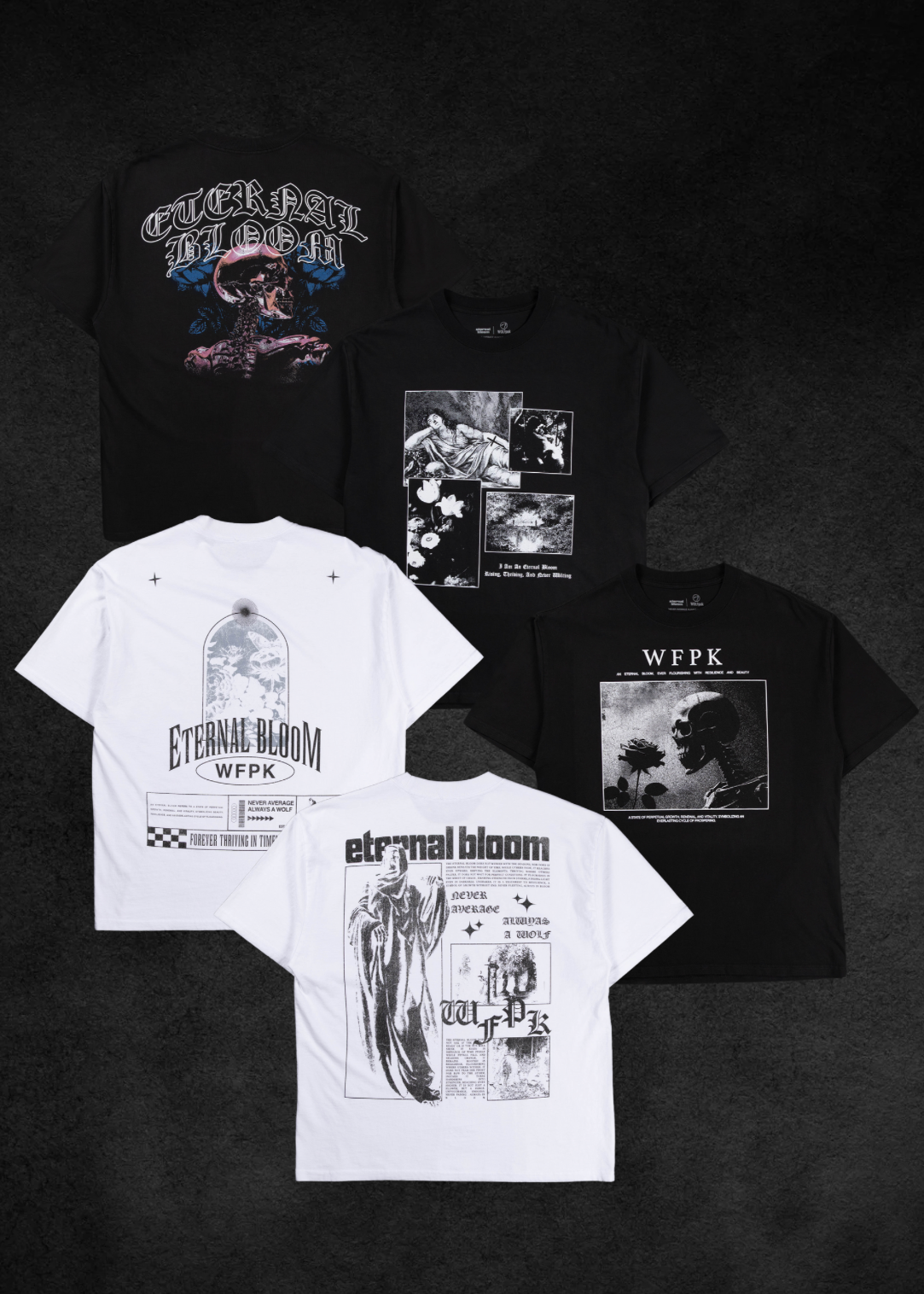 Eternal Bloom Graphic T-Shirt Bundle White