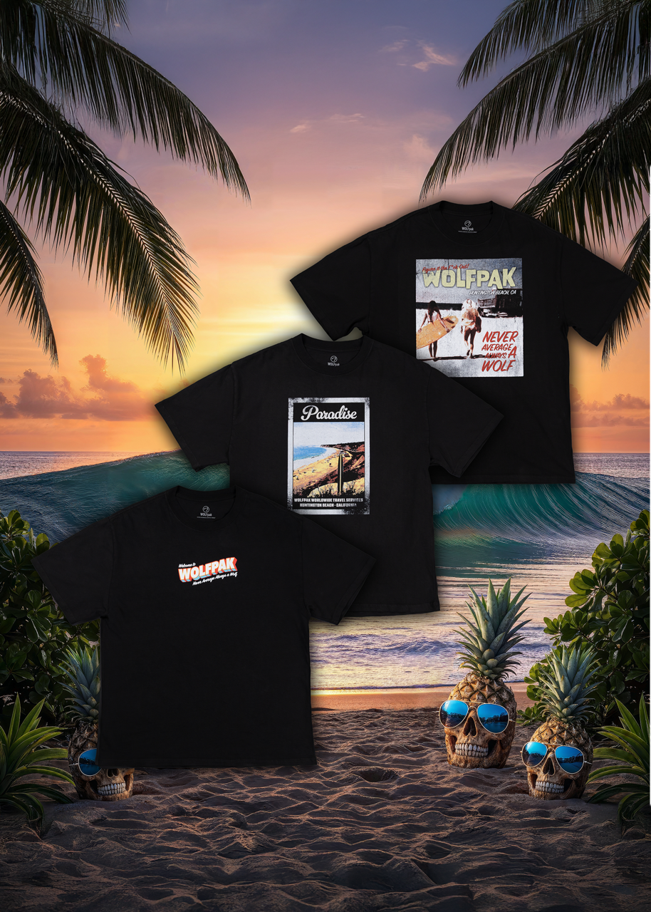 Tropical Rebellion T-Shirt Bundle (S, M & L) Black