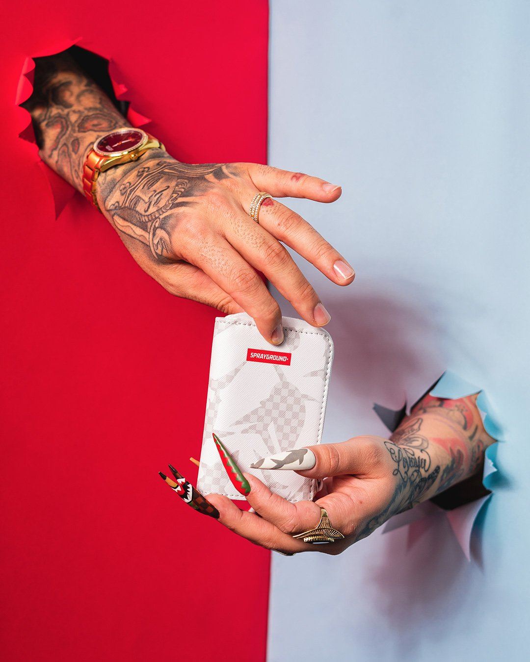 SHARK CHECK (WHITE) WALLET