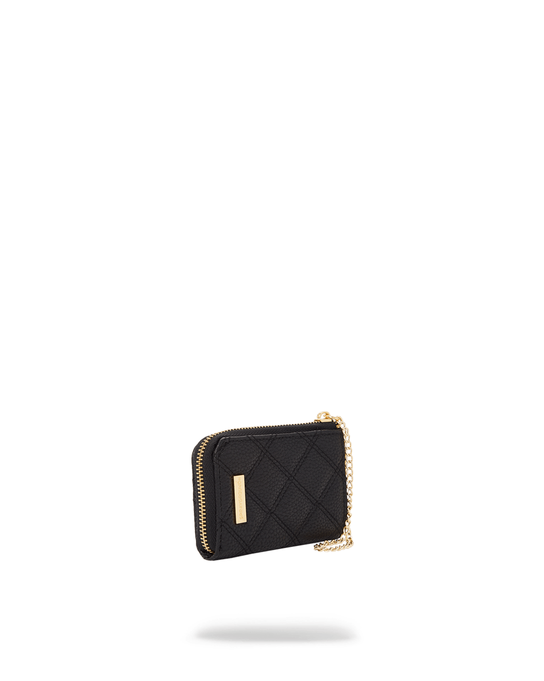 NOIR QUILT GOLD CHAIN SHARK WALLET