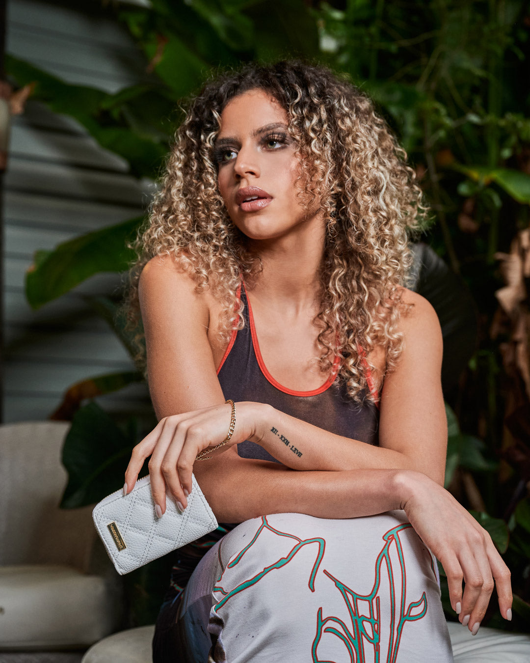 RIVIERA LE BLANC GOLD CHAIN SHARK WALLET