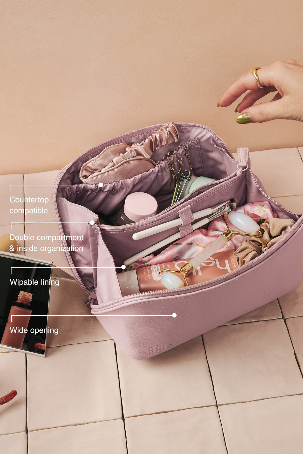 The Essential Toiletry Kit in Wicked Pink
