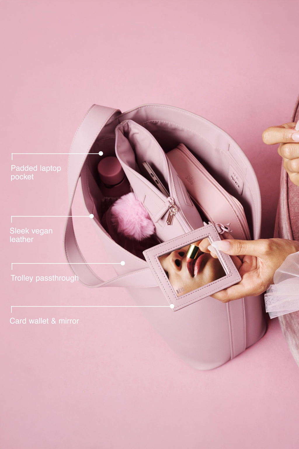 The Essential Tote in Wicked Pink