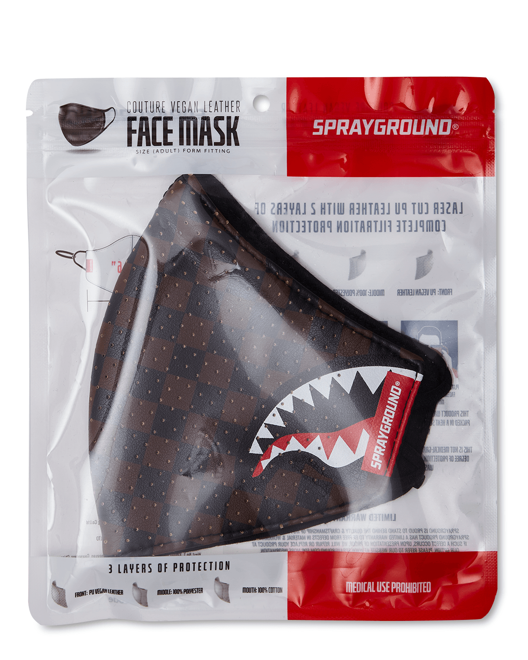 SHARKS IN PARIS VEGAN LEATHER FACE MASK