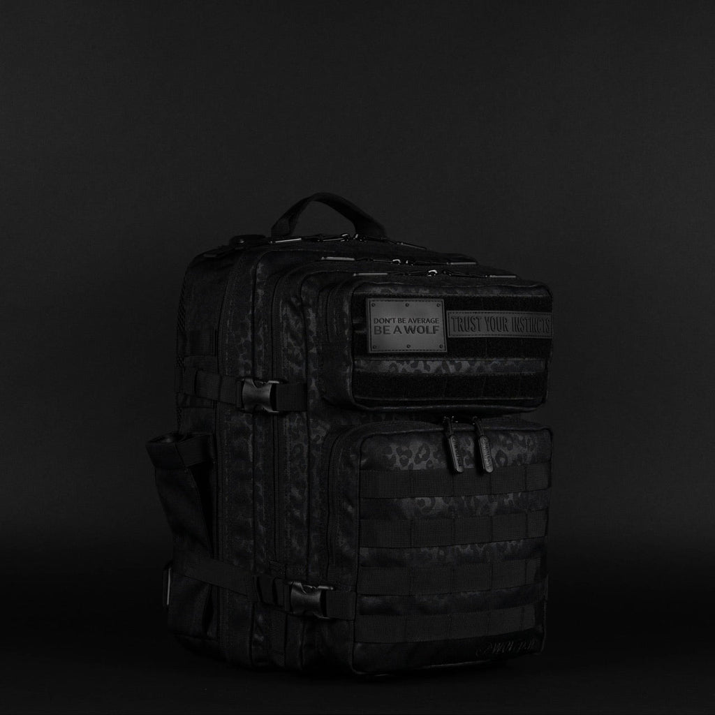 35L Backpack Black Leopard