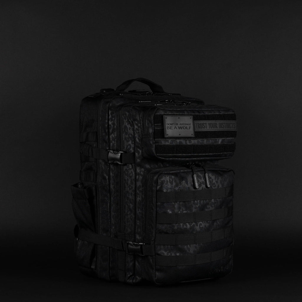 45L Backpack Black Leopard