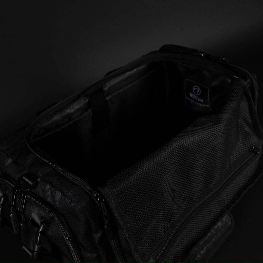 30L Perfect Duffle Bag Black Leopard