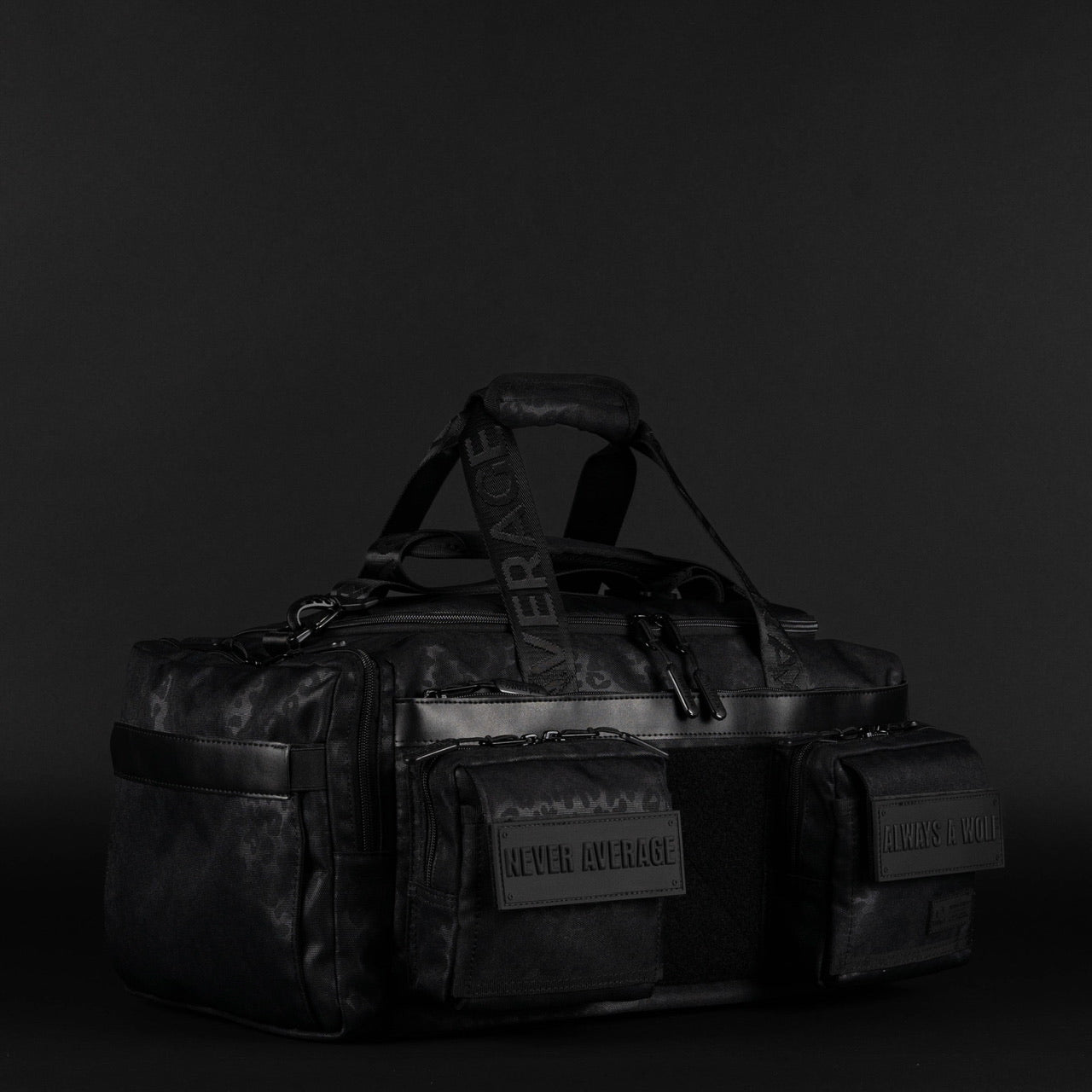 30L Perfect Duffle Bag Black Leopard
