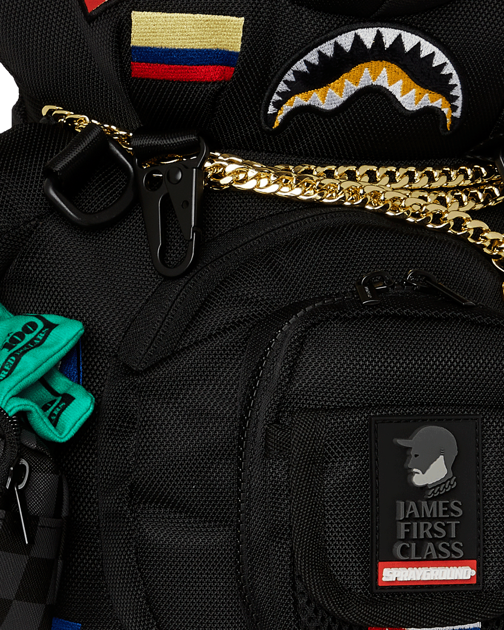 JAMES FIRST CLASS GLOBAL FLAGS MONEYBEAR BACKPACK
