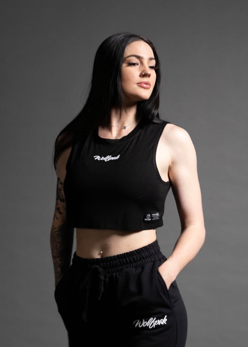 Women's Script Cropped Tank (SALE)
