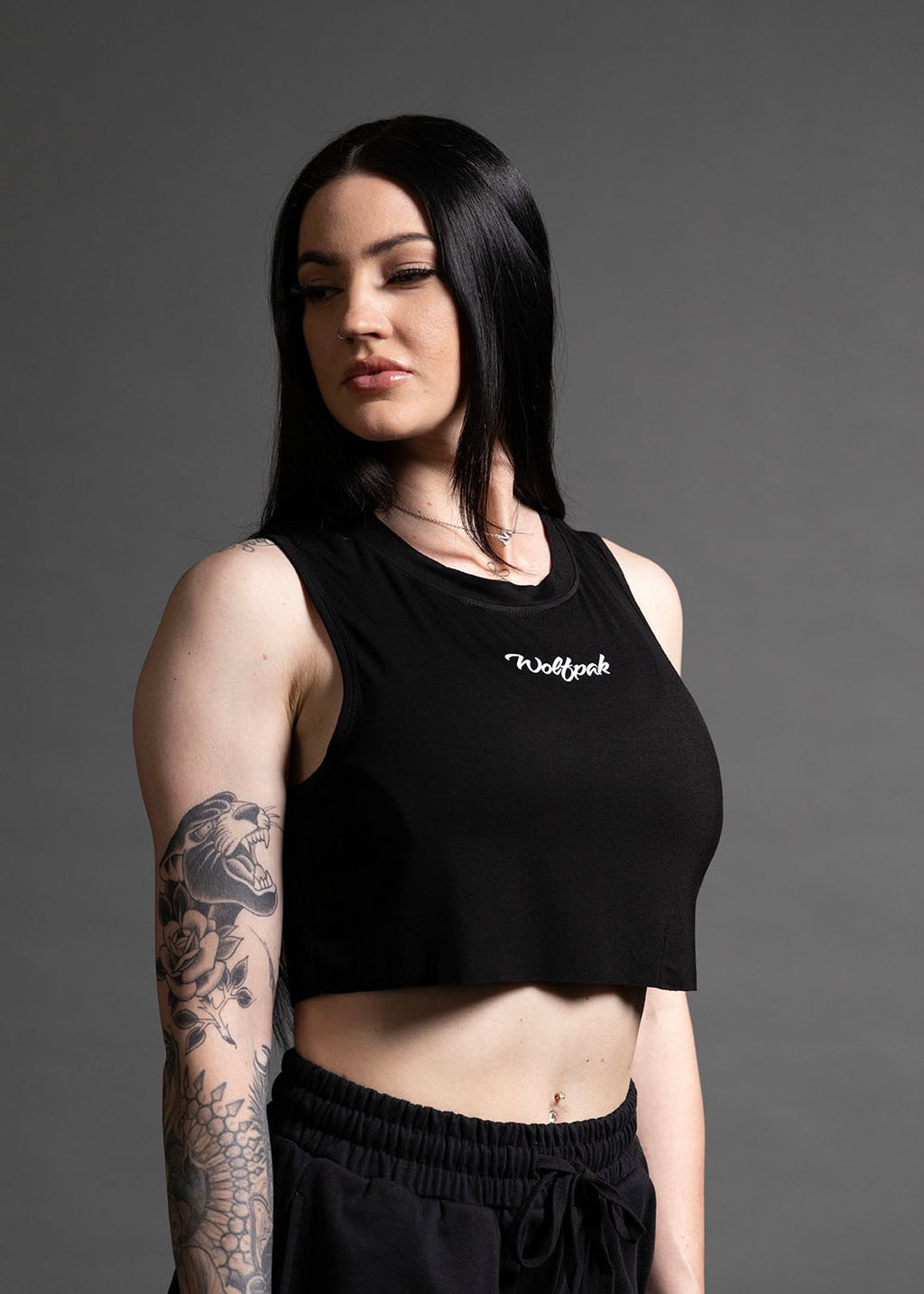 Women's Script Cropped Tank (SALE)