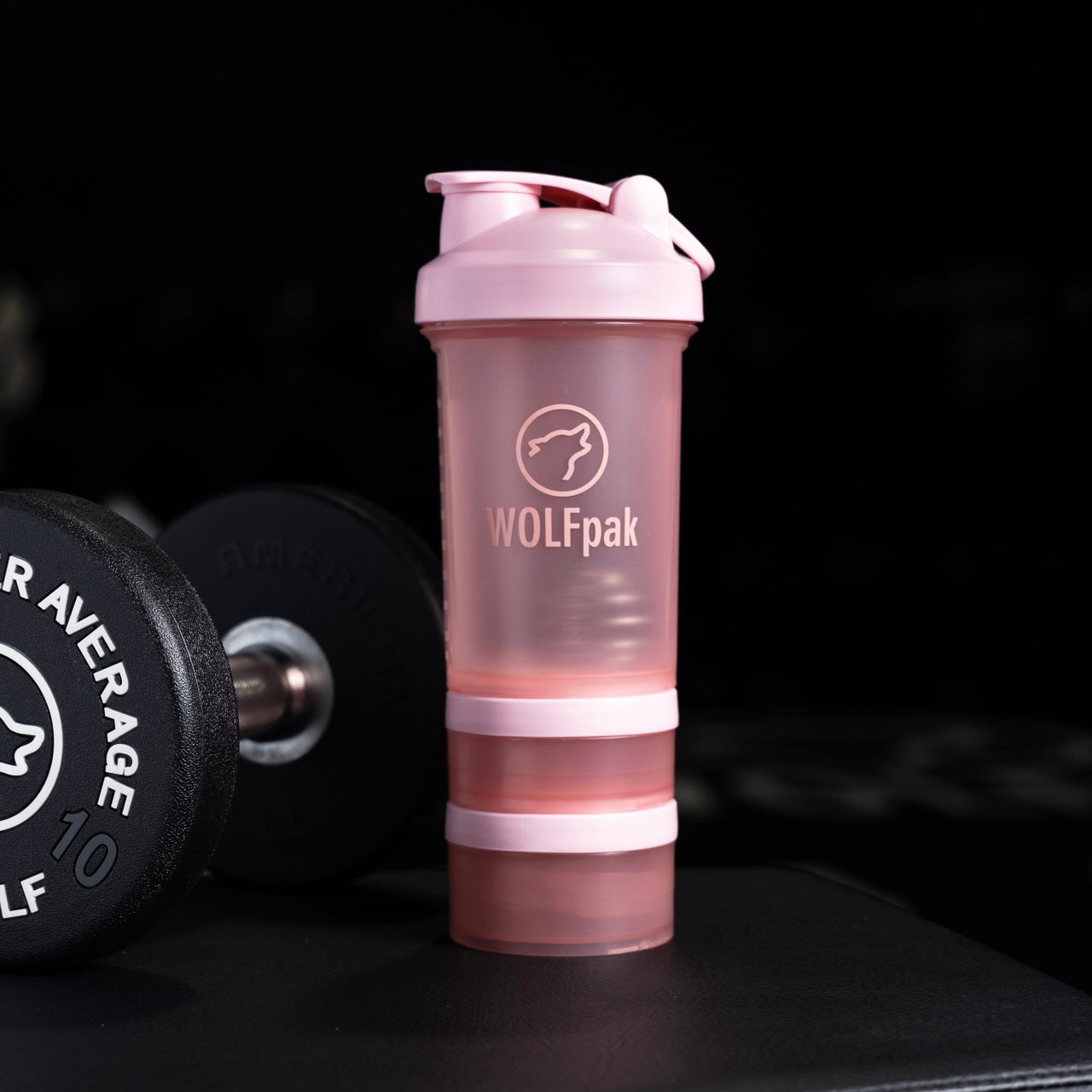 Pink Shaker Bottle With Storage Compartments