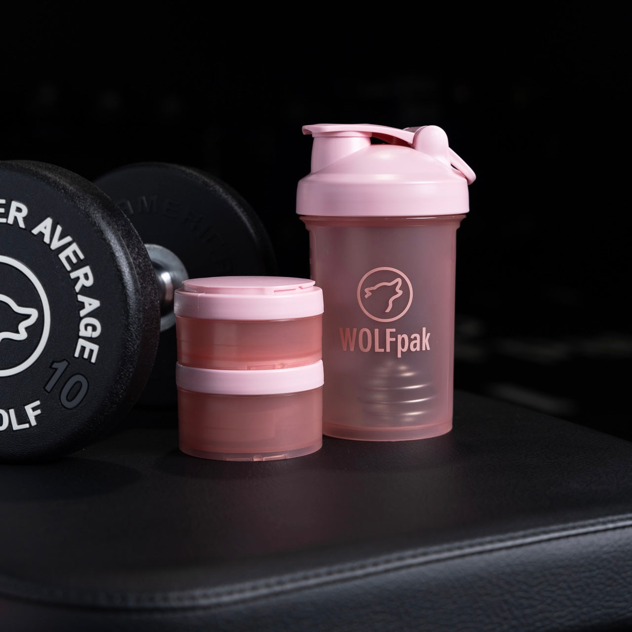 Pink Shaker Bottle With Storage Compartments