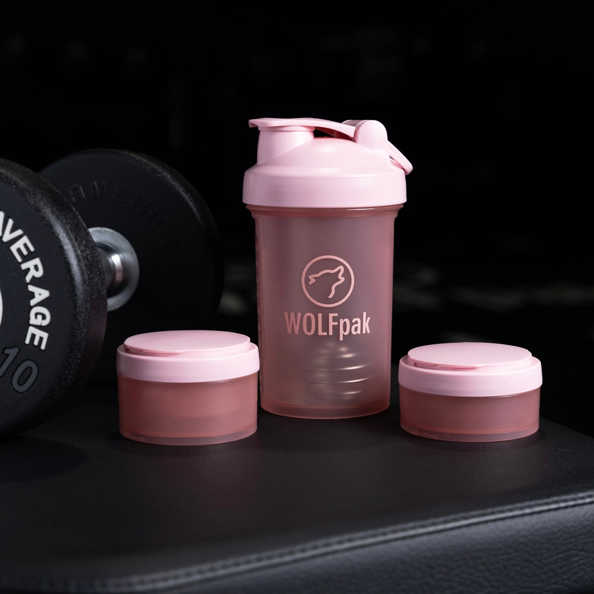 Pink Shaker Bottle With Storage Compartments